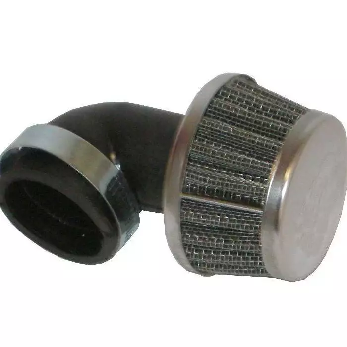 POWER AIR FILTER MINI 35MM/90degrees CHROME - Image 1