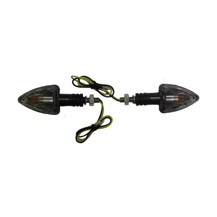 MINI WINKER TRIANGLE BLACK BASE-CLEAR LENS UNIV. E-MARKED