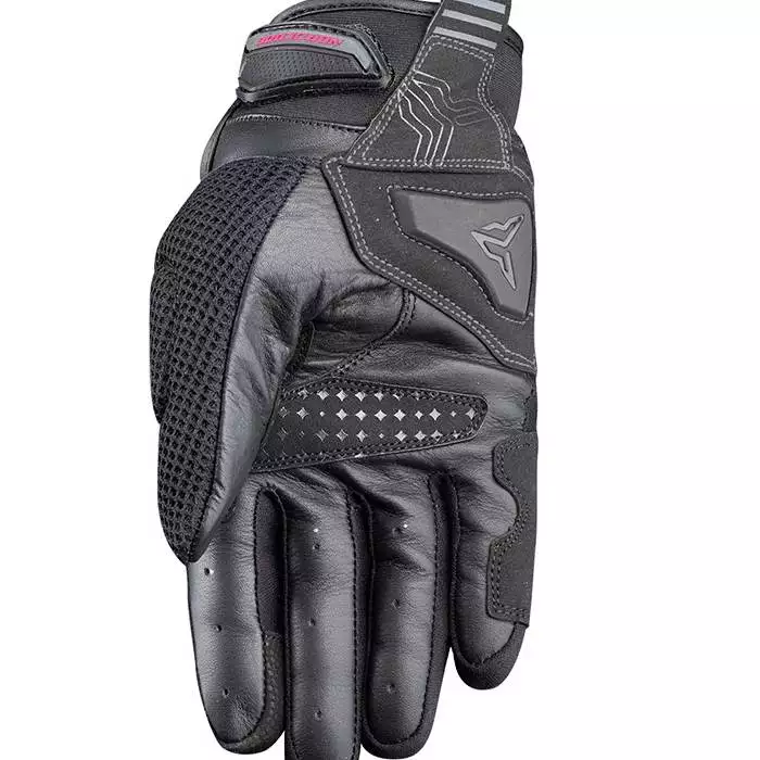 Nordcode Air Tech-r Gloves EN 13594 black/red+leather - Image 2