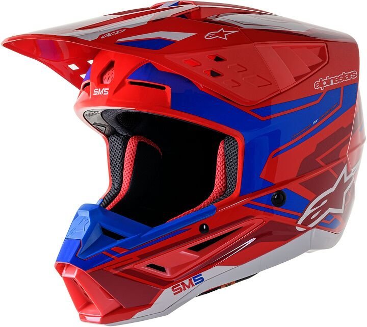 HELMET SM5 ACT2 RED/BL M