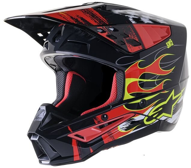 HELMET SM5 RASH RED/G L