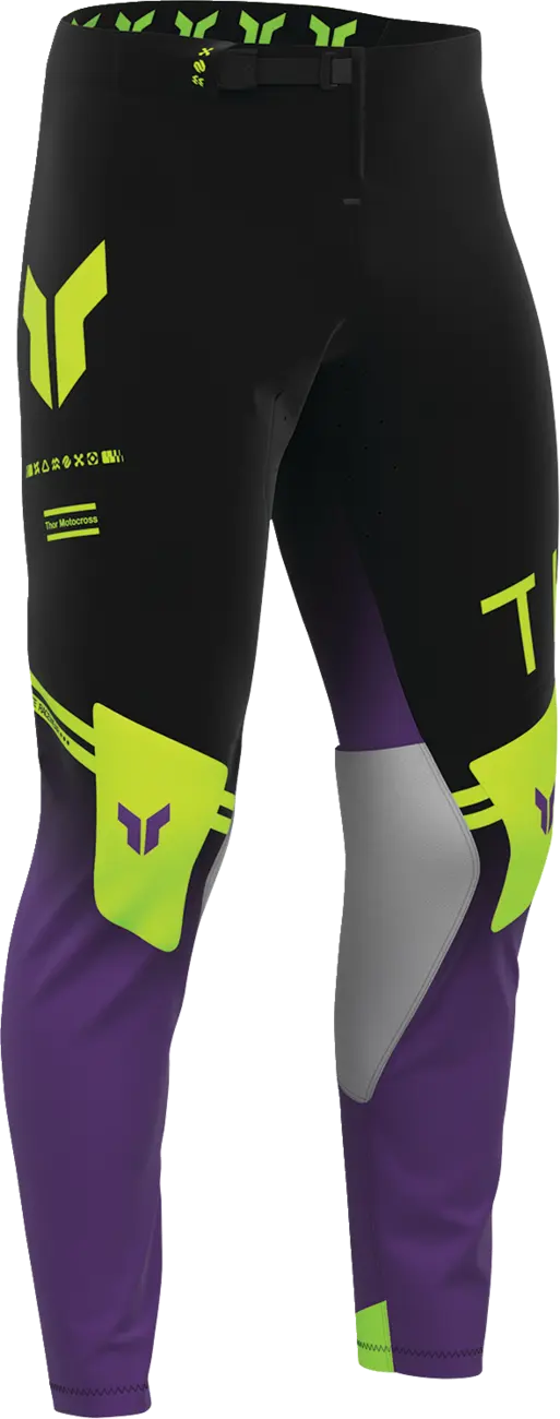 THOR Sportmode Geo Pants - Black/Purple