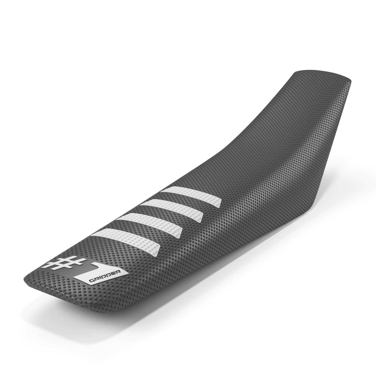 Onegripper - Seat Cover - RIBBED - Dark Grey/White