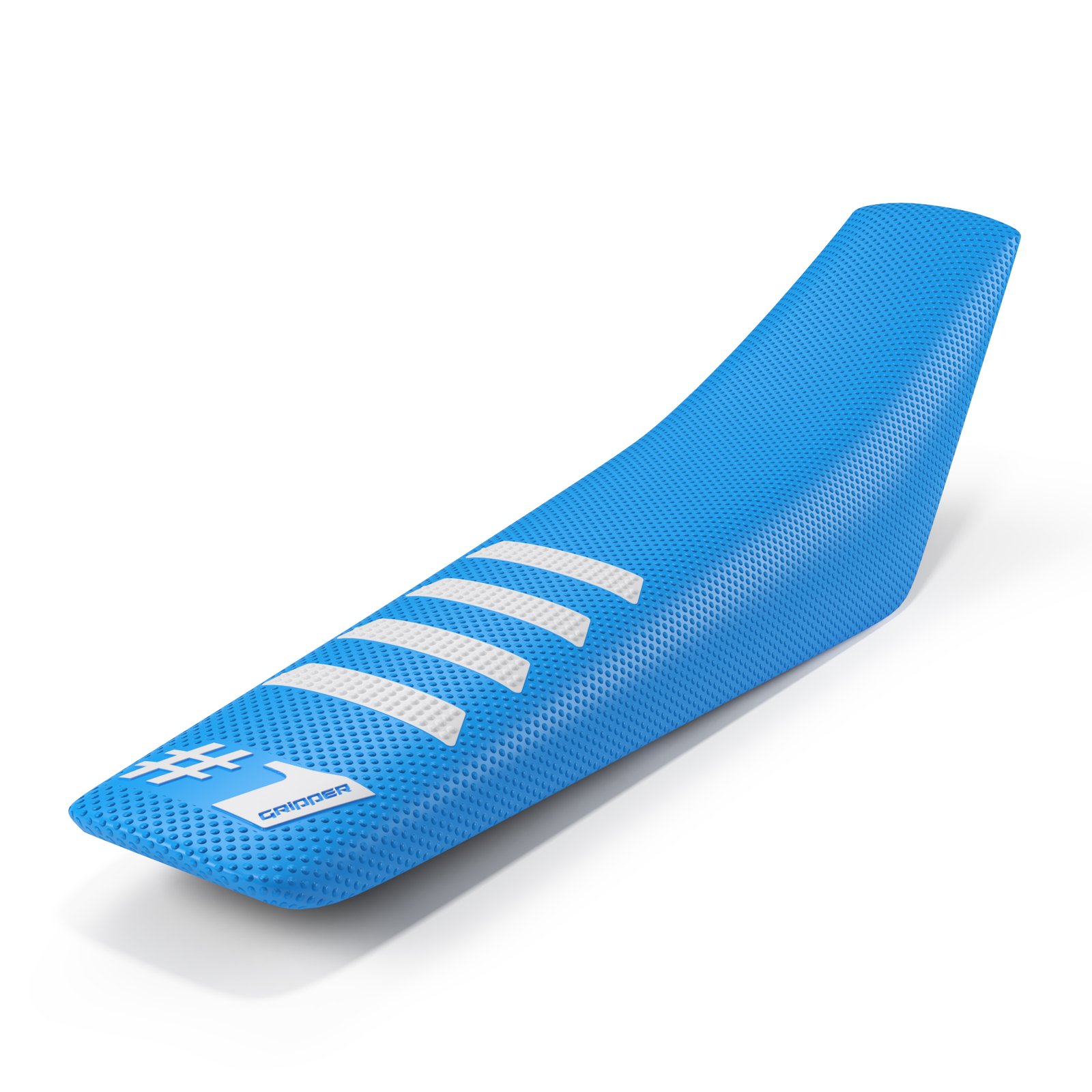 Onegripper - Seat Cover - RIBBED - Light Blue/White